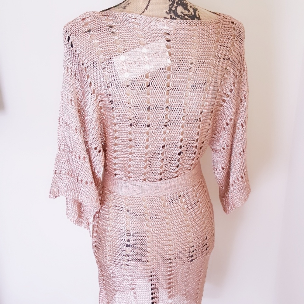 Rose Gold Metallic Swimsuit Cover up - Picture 8 of 10